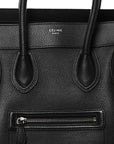 Drummed Calfskin Mini Luggage Black
