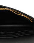Supple Calfskin Caro Pouch with Chain Black