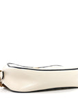 Vintage Effect Calfskin Matelasse Diagonal Small Torchon GG Marmont Chain Shoulder Bag Mystic White Blue Agata