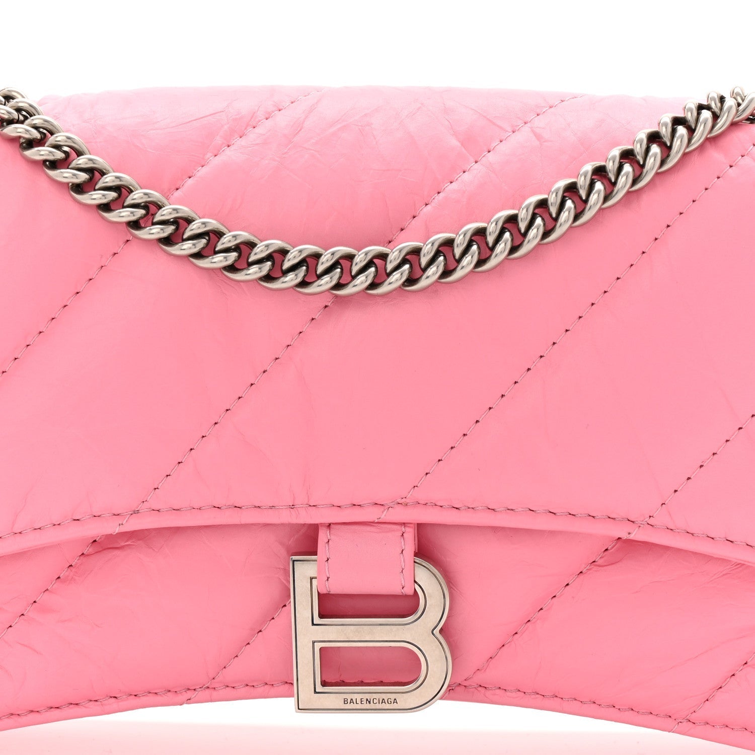 Crushed Calfskin Quilted XS Crush Chain Bag Sweet Pink