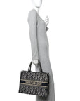 Oblique Medium Book Tote Blue Multicolor