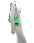 Agneau Arena Le Cagole Shoulder Bag XS Vivid Green