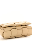 Nappa Maxi Intreccio Padded Cassette Crossbody Bag Porridge