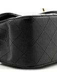 Caviar Quilted Mini Square Flap Black