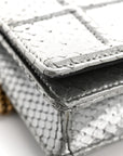 Snakeskin D1ORama Wallet on Chain Pouch Silver