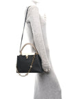 Taurillon Flower Chain Capucines MM  Black Galet Gray Pearly Cream