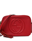 Pebbled Calfskin Small Soho Disco Bag Vibrant Red