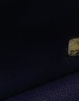 Lambskin Quilted Mini Rectangular Flap Dark Navy Blue