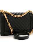 Caviar Quilted New Medium Boy Flap Black