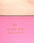 GG Supreme Monogram Textured Dollar Calfskin Web Ophidia Small Crossbody Bag Beige Ebony Fuchsia