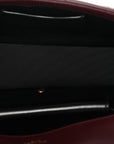 Lambskin Chevron Quilted Medium LouLou Rouge Cabernet