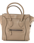 Drummed Calfskin Micro Luggage Dune