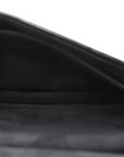 Shiny Nappa Trapuntata Micro Double Baguette Black