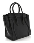 Drummed Calfskin Micro Luggage Black