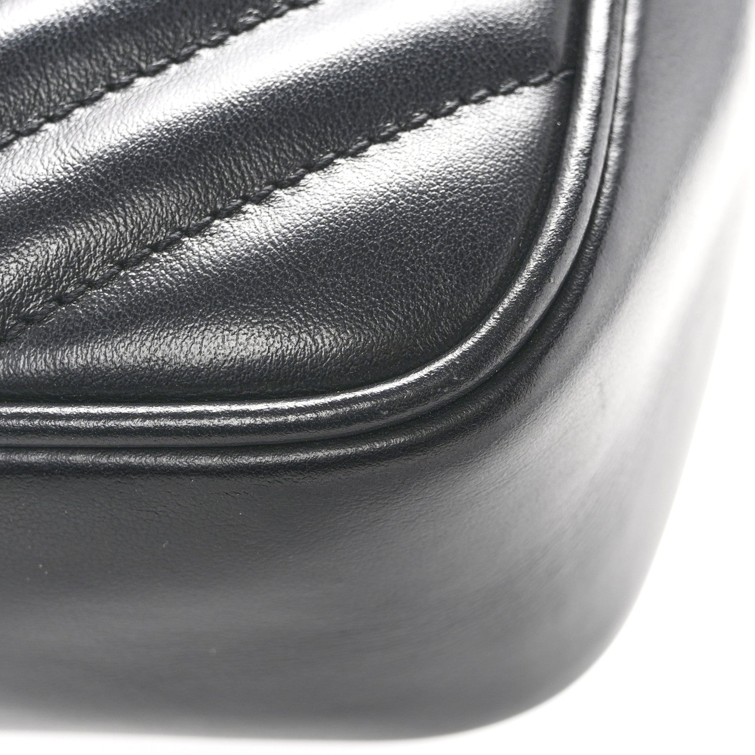 Calfskin Matelasse Monogram Monochrome Lou Camera Bag Black