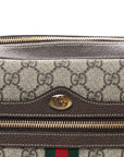 GG Supreme Monogram Web Small Ophidia Shoulder Bag Brown