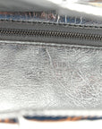 Mirror Laminated Nappa Maxi Intrecciato Mini Arco  Silver