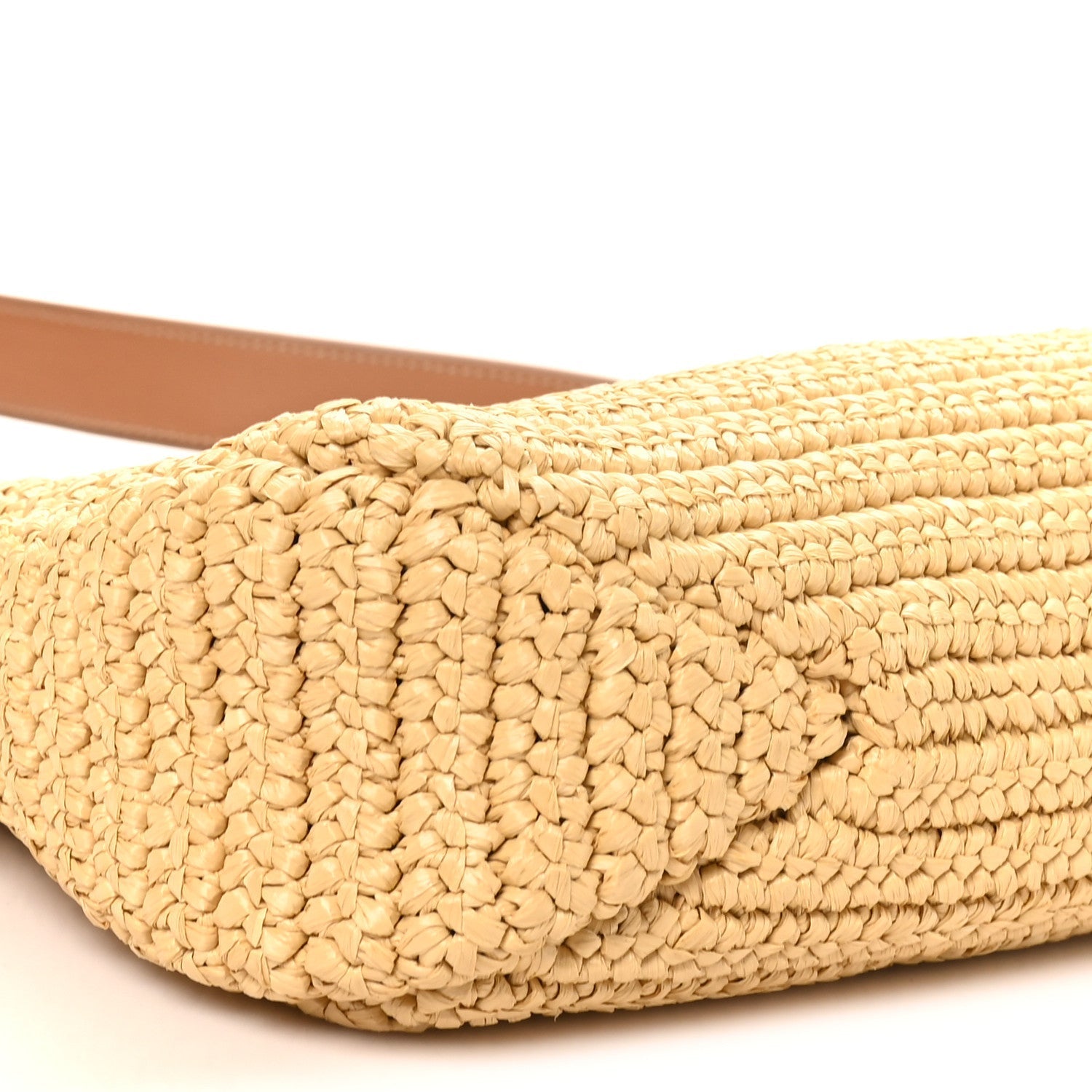 Yarn Raffia Effect Crochet Large Aimée Shoulder Bag Natural