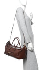 Supple Shiny Lambskin Medium New Luggage Brick