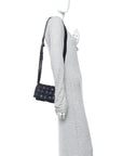 Nappa Maxi Intreccio Small Padded Cassette Crossbody Bag Deep Blue