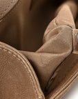 Metallic Calfskin Quilted Medium Boy Flap Taupe