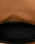 Denim Suede Monogram Medium Niki Chain Satchel Blue Cinnamon