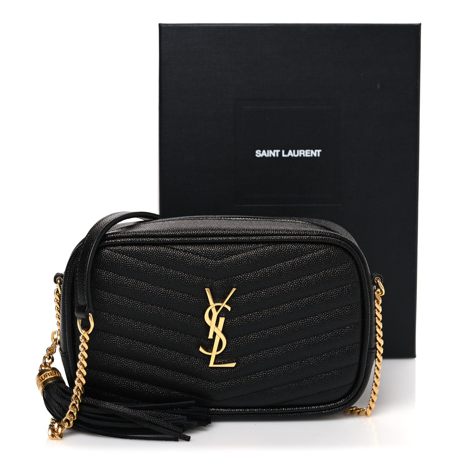 Grain De Poudre Matelasse Monogram Mini Lou Camera Bag Black