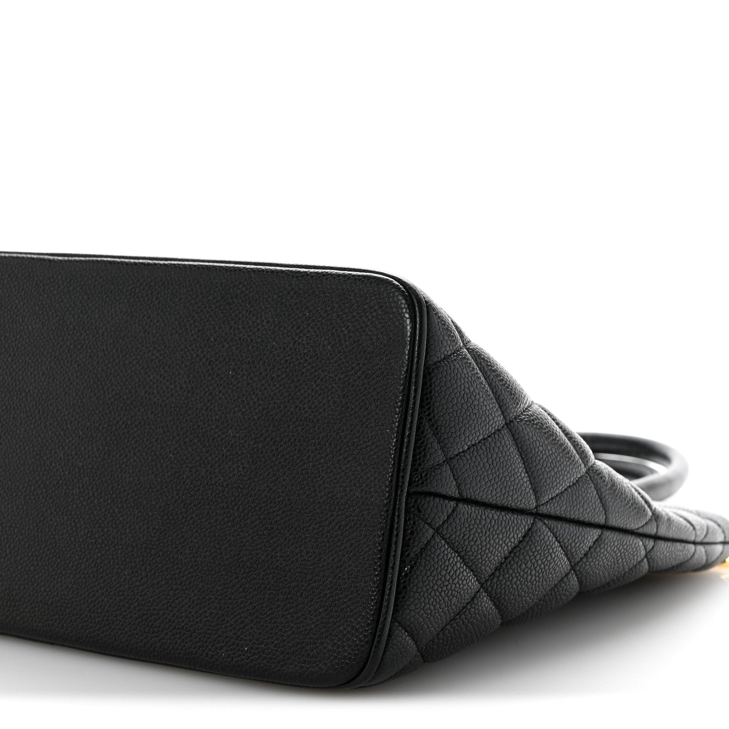 Caviar Quilted Medallion Tote Black