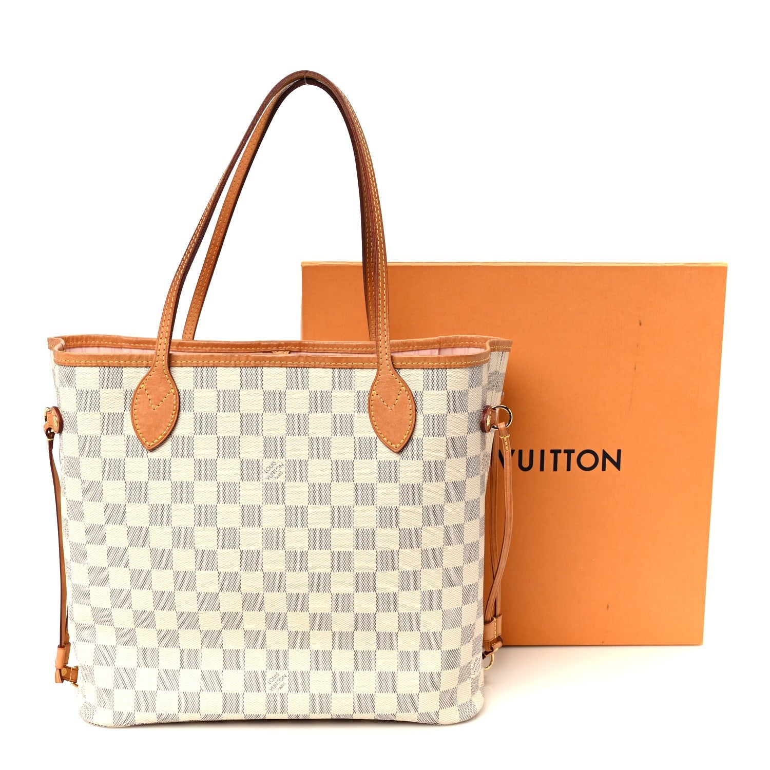 Damier Azur Neo Neverfull MM Rose Ballerine