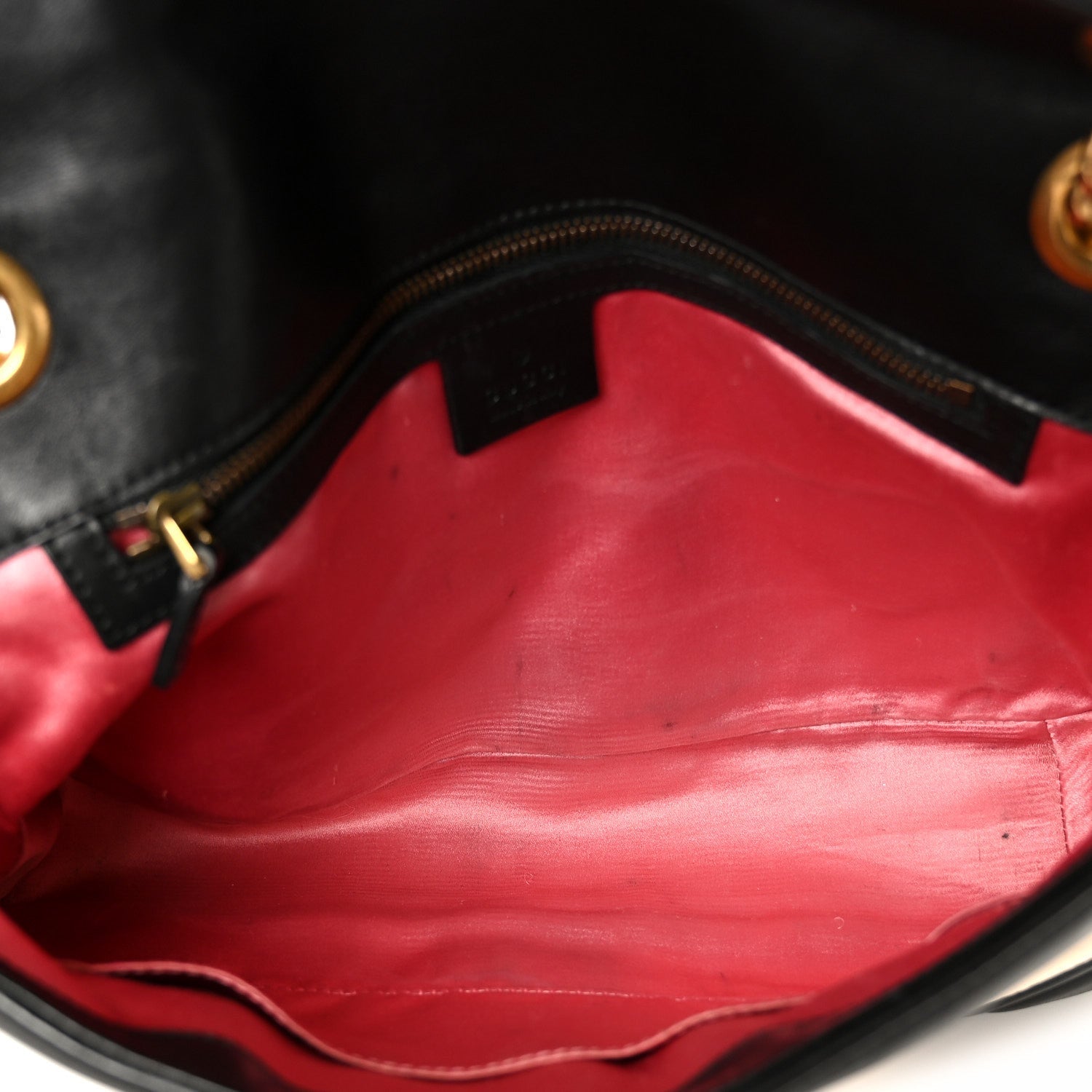 Calfskin Matelasse Medium GG Marmont Shoulder Bag Black White