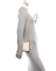 Calfskin Nano Flamenco Knot Clutch Soft White