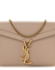 Grain De Poudre Monogram Cassandra Chain Wallet  Dark Beige