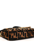 Shearling Vitello Dolce Macro FF 1974 Baguette Tobacco Black