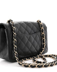 Caviar Quilted Mini Rectangular Flap Black
