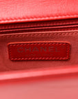 Calfskin Quilted New Medium Boy Flap Red