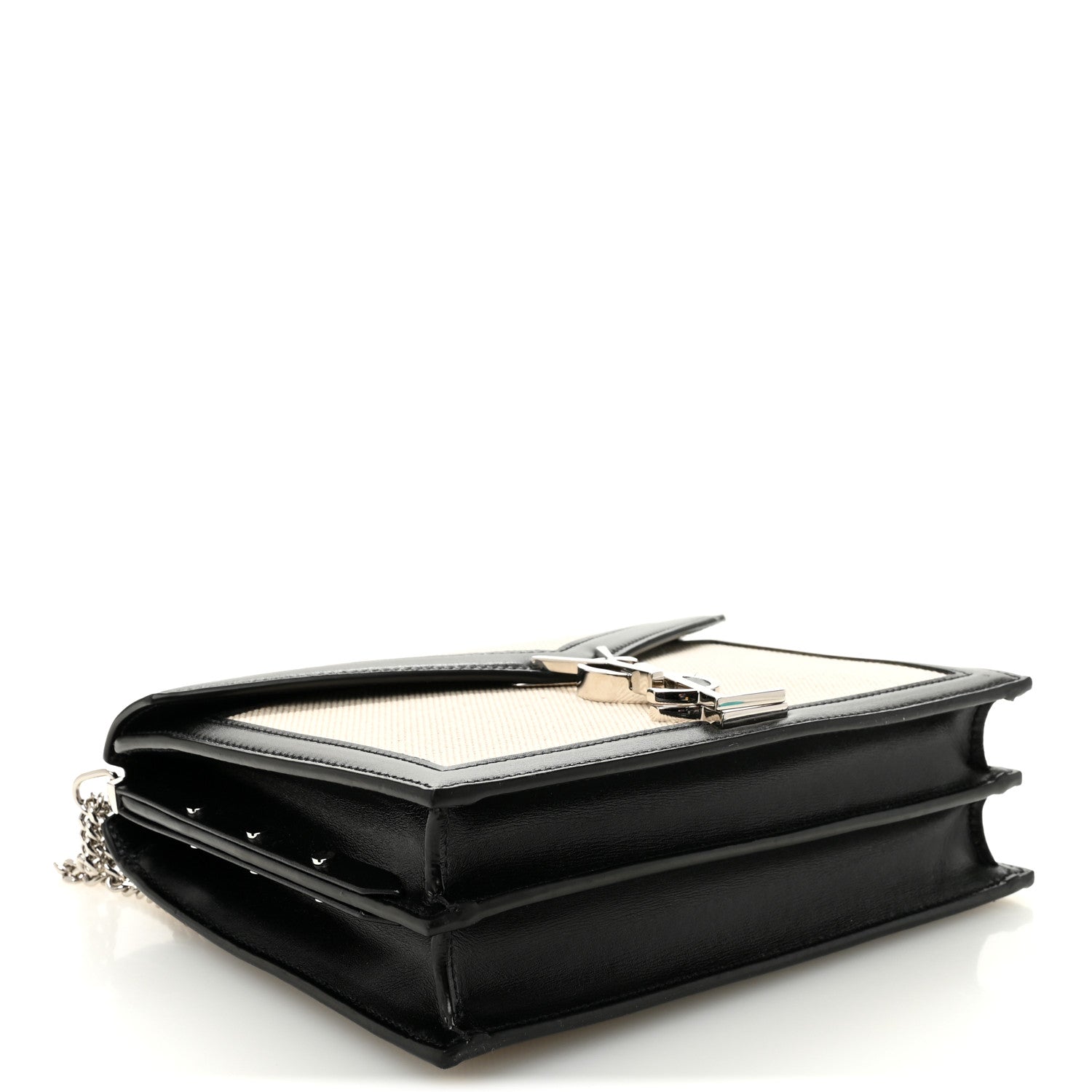 Canvas Calfskin Classic Monogram Cassandra Natural Black