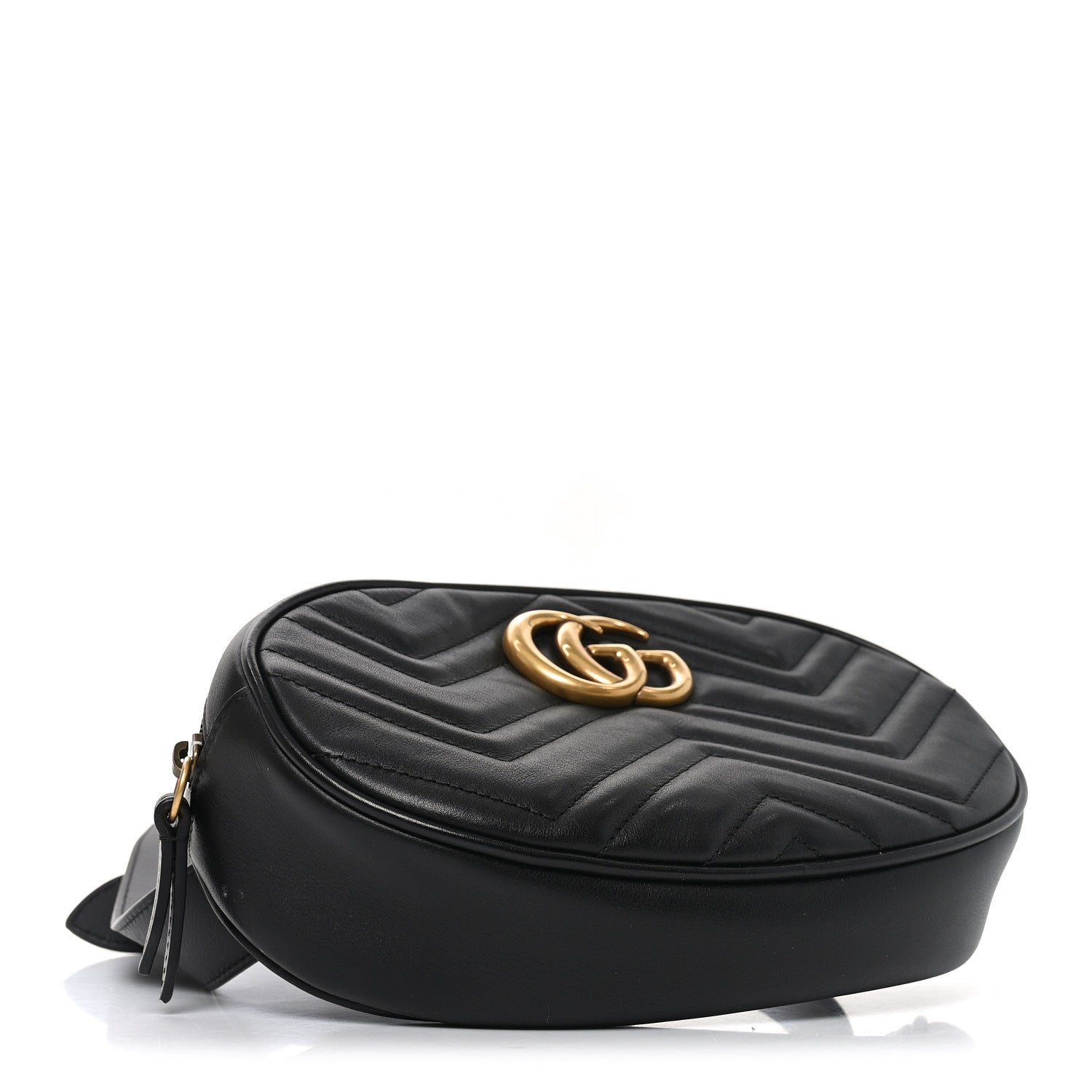 Calfskin Matelasse GG Marmont Belt Bag Black