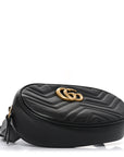 Calfskin Matelasse GG Marmont Belt Bag Black