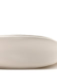 Smooth Calfskin Ava Logo Shoulder Bag White