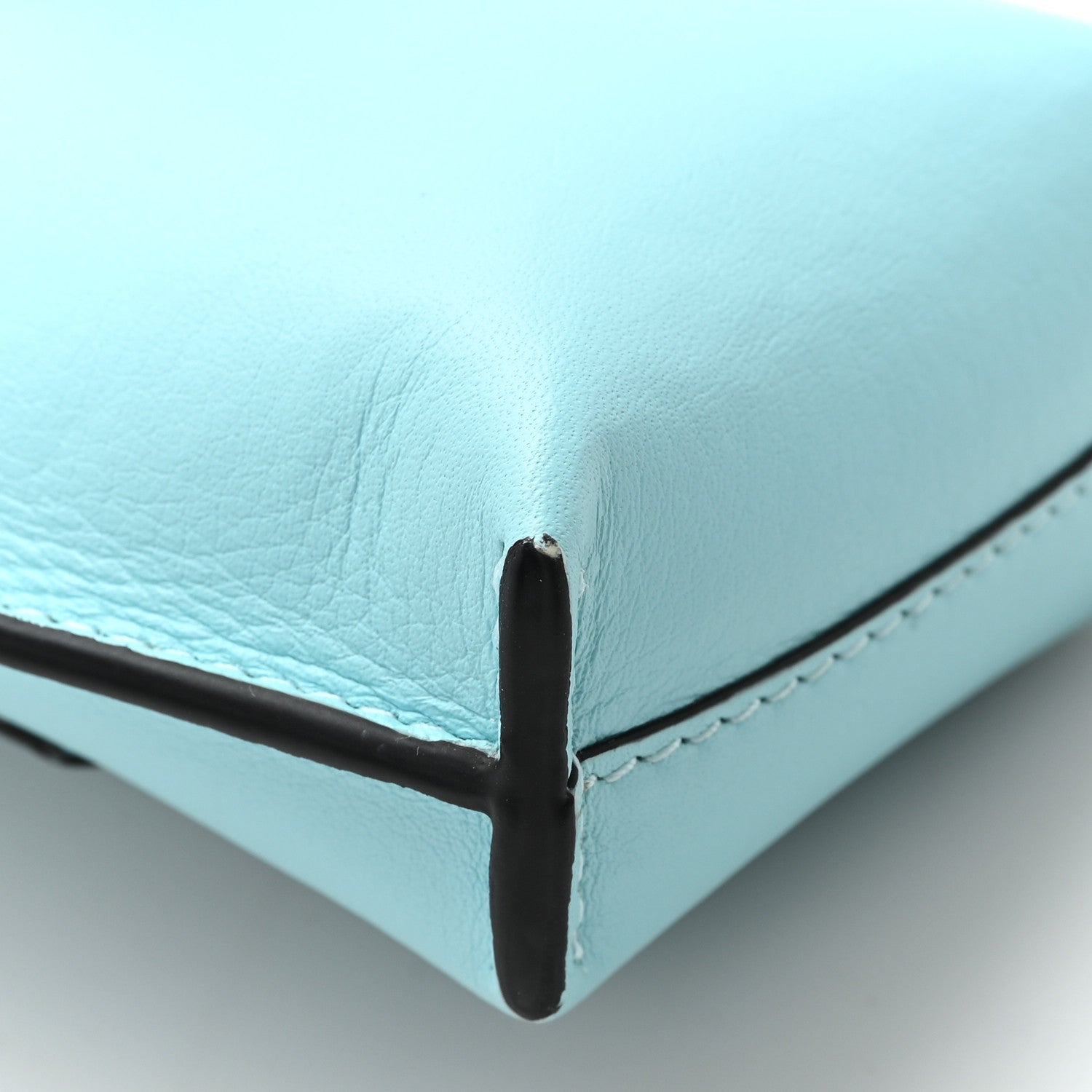 Calfskin Elephant Pouch Crossbody Bag Light Blue