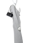Shiny Caviar Preppy Coco Long Vanity With Strap Black
