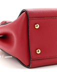 Soft Grain Calfskin Small Buckle Tote Parade Red