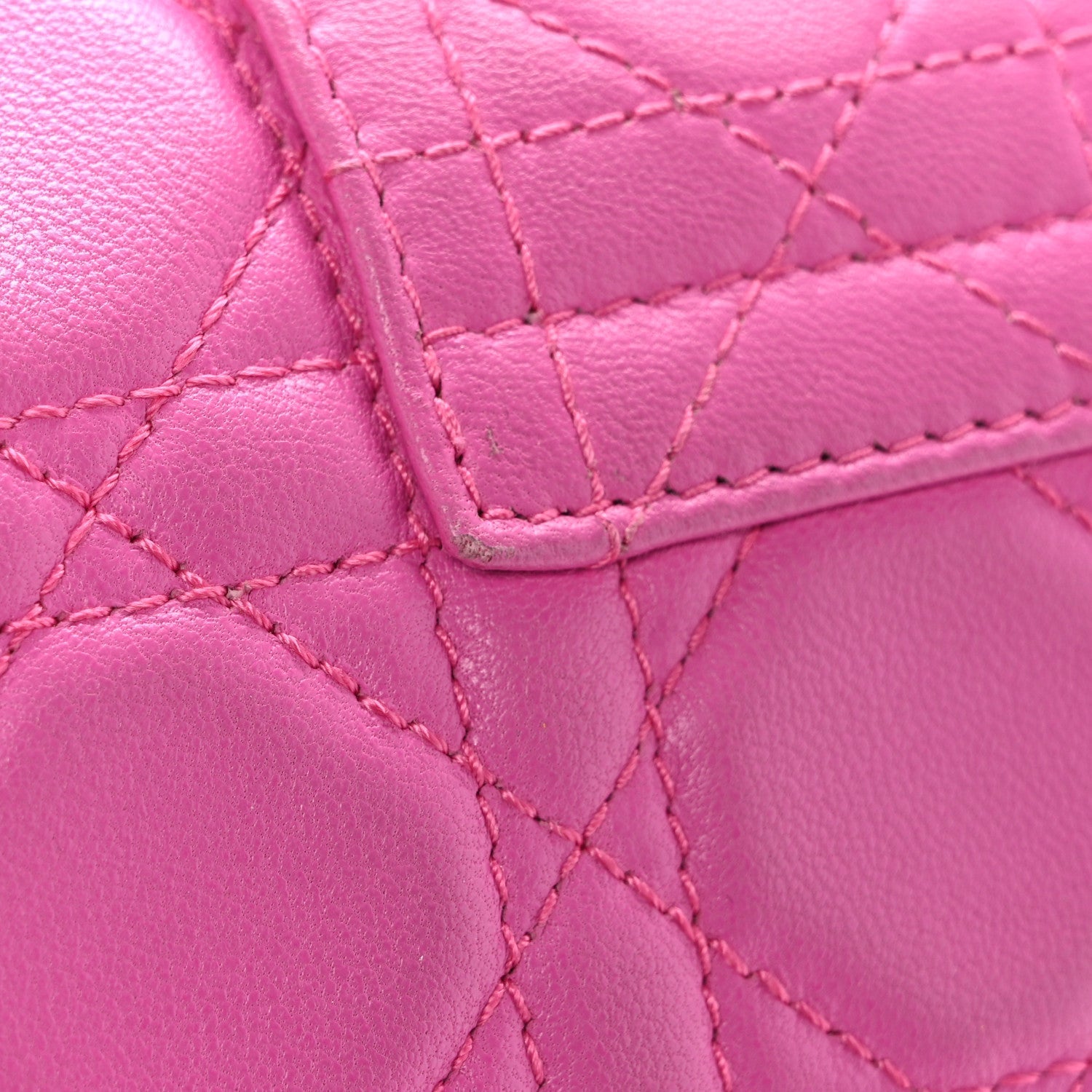 Lambskin Cannage Miss D1OR Promenade Pouch Fuchsia