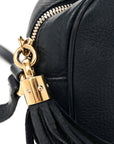 Pebbled Calfskin Small Soho Disco Bag Blue