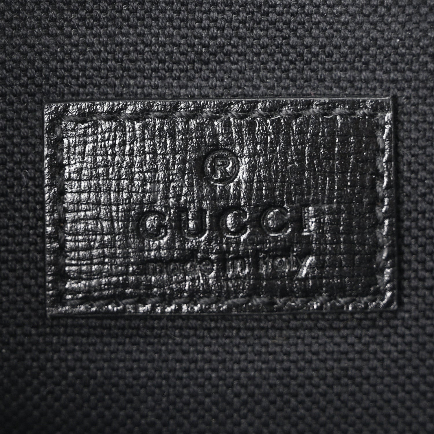 GG Supreme Monogram Textured Calfskin Retro Interlocking G Belt Bag Black