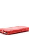 Shiny Alligator Azap Wallet Geranium