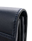 Overdyed Calfskin Horseferry Check Porter Continental Wallet Blue Carbon