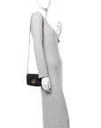 Calfskin Matelasse Super Mini GG Marmont Shoulder Bag Black