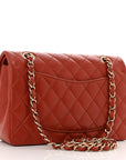 Lambskin Quilted Small Double Flap Red