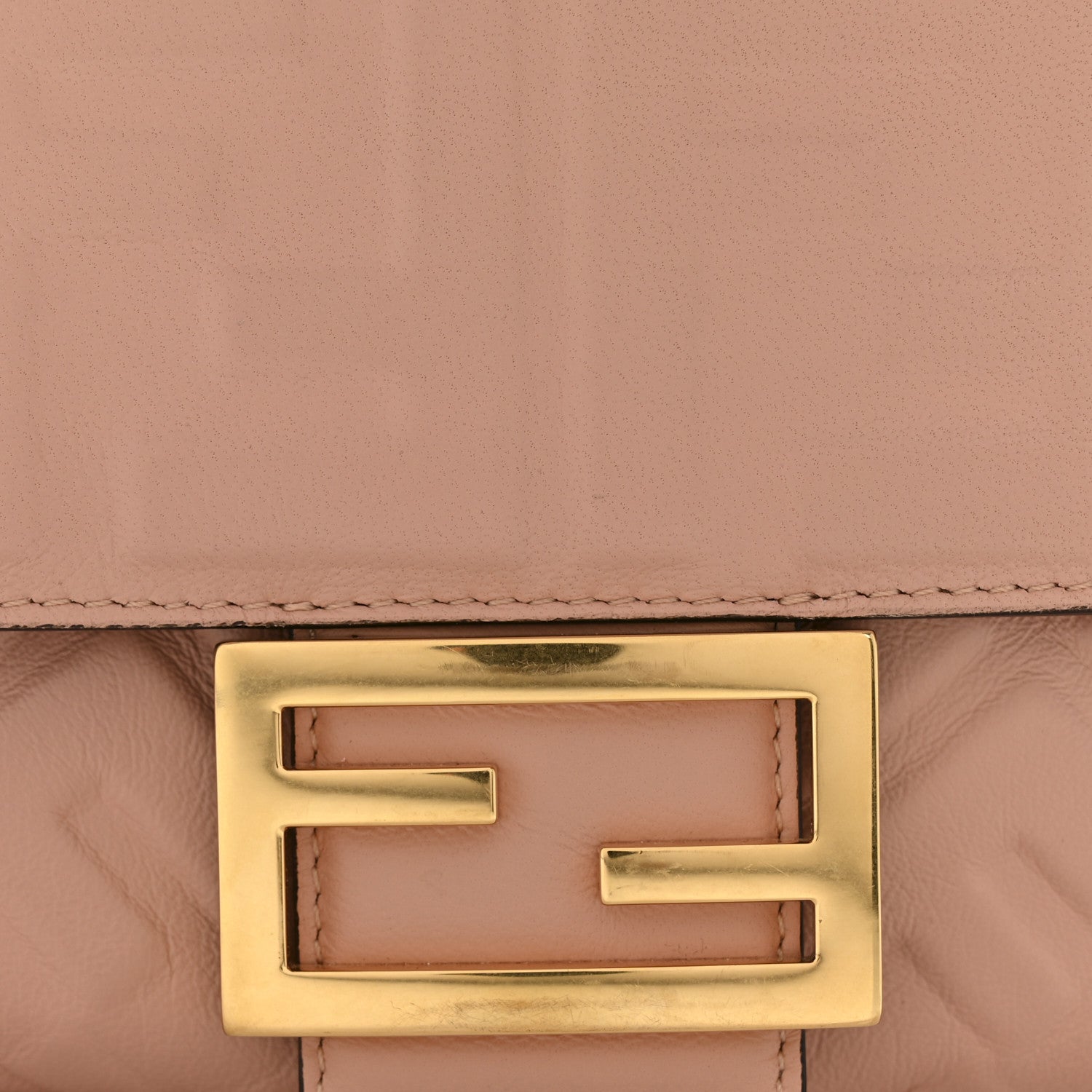 Nappa FF 1974 Embossed Baguette Rosa Bourbon
